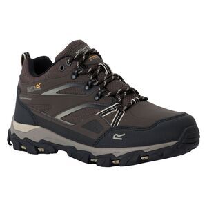 Regatta Mens Holcombe 3 Low Walking Boots / Peat/Gold Fawn